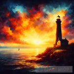 Lighthouse Landscape Ai Art