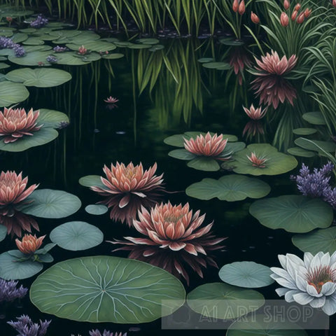 Lily Pond Ai Artwork