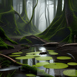 Lime Leaves Forest Nature Ai Art