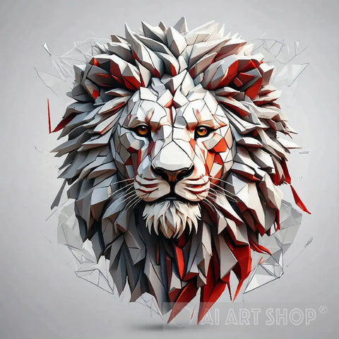 Lion Head Animal Ai Art