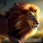 Lion In The Savannah Animal Ai Art