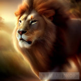 Lion In The Savannah Animal Ai Art