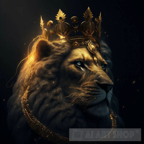 Lion King With Chains V1 Ai Artwork