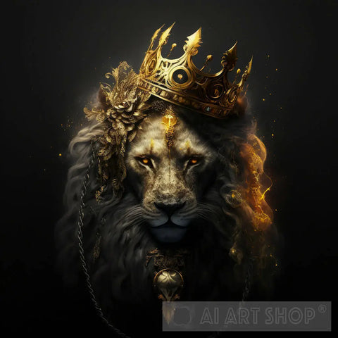 Lion King With Chains V2 Ai Artwork