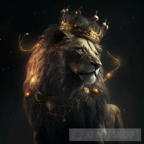 Lion King With Chains V4 Animal Ai Art