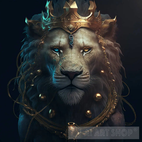 Lion King With Chains V7 Ai Artwork
