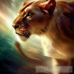 Lioness In The Savannah Animal Ai Art