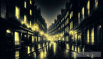 London Night Scene Street Ai Art