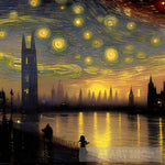 London Starry Night Ai Painting