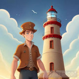 Lonely Lighthouse Keeper With A Supernatural Companion Architecture Ai Art