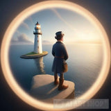 Lonely Lighthouse Keeper With A Supernatural Companion Architecture Ai Art