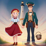 Lonely Lighthouse Keeper With A Supernatural Companion Architecture Ai Art