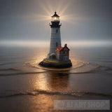 Lonely Lighthouse Keeper With A Supernatural Companion Architecture Ai Art