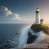Lonely Lighthouse Keeper With A Supernatural Companion Architecture Ai Art