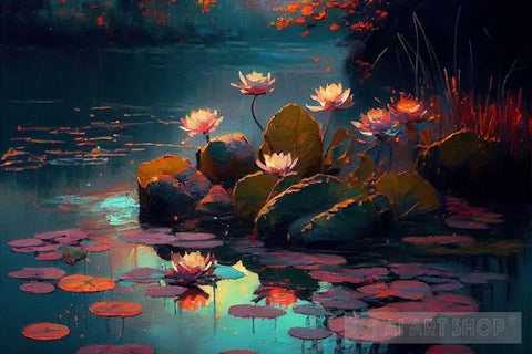 Lotus Impressionism Ai Art