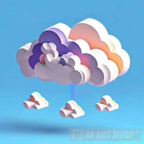 Low Poly Cloud 1 Ai Artwork