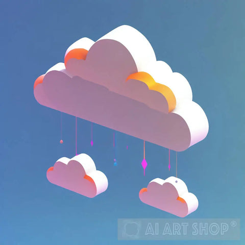 Low Poly Cloud 4 Ai Artwork