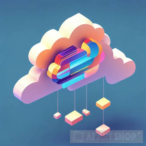 Low Poly Cloud 5 Ai Artwork