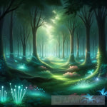 Luminescent Glade Abstract Ai Art