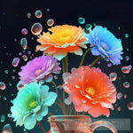 Luminous Pastel Flowers Modern Ai Art