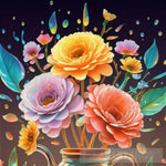 Luminous Pastel Flowers Modern Ai Art