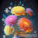 Luminous Pastel Flowers Modern Ai Art