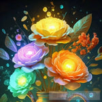 Luminous Pastel Flowers Modern Ai Art