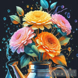 Luminous Pastel Flowers Modern Ai Art