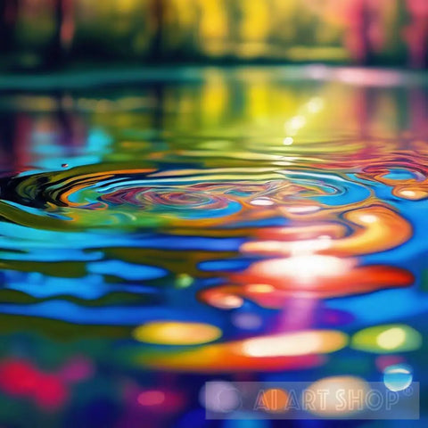 Luminous Undulating Water Contemporary Ai Art