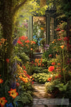 Lush Enchanting Gardens Abstract Ai Art