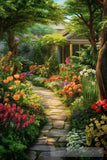 Lush Enchanting Gardens Abstract Ai Art