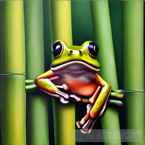 Macro Frog Ai Artwork