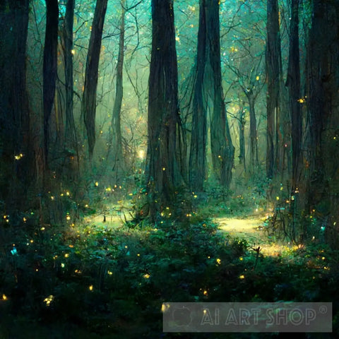 Magical Forest Nature Ai Art