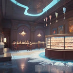 Magical Ice Cream Parlour With Unusual Flavors Portrait Ai Art