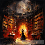 Magical Library Ai Artwork