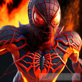 Magma And Ice Spiderman Abstract Ai Art