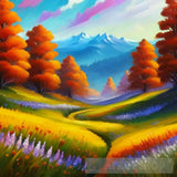 Magnificent Forest Meadows Oil Painting Abstract Landscape Ai Art