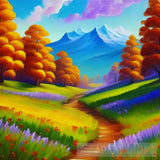 Magnificent Forest Meadows Oil Painting Abstract Landscape Ai Art