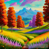 Magnificent Forest Meadows Oil Painting Abstract Landscape Ai Art