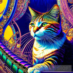 Majestic Cat And A Roller Coaster Surrealism Ai Art