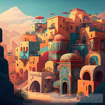 Majestic Morocco Street Ai Art