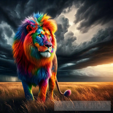 Majestic Rainbow Animal Ai Art