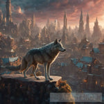 Majestic Wolf In Utopia Animal Ai Art