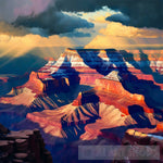 Majesty Unveiled-A Grand Canyon Vista Landscape Ai Art