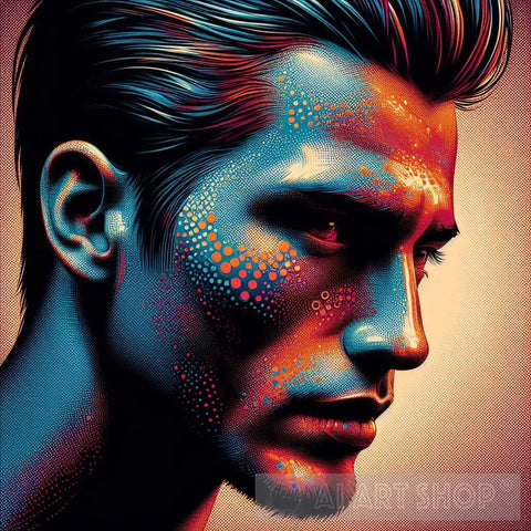 Man Halftone Artwork Ai Artwork