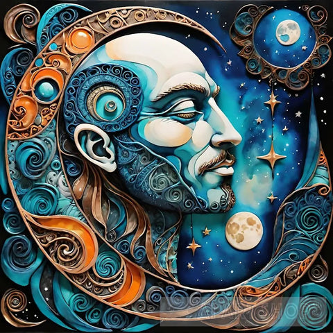 Man In The Moon Ai Artwork
