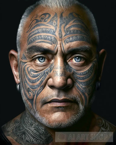 Maori Chief Portrait Ai Art