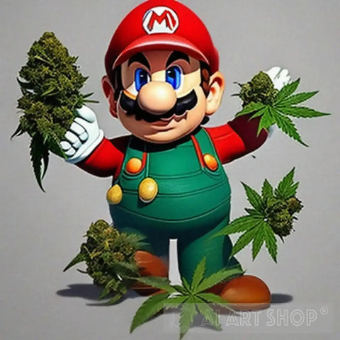 Marijuana Mario Ai Artwork