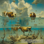 Marine Cows Surrealism Ai Art