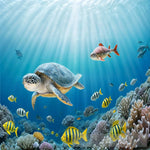 Marine Paradise Fish Turtles Animal Ai Art